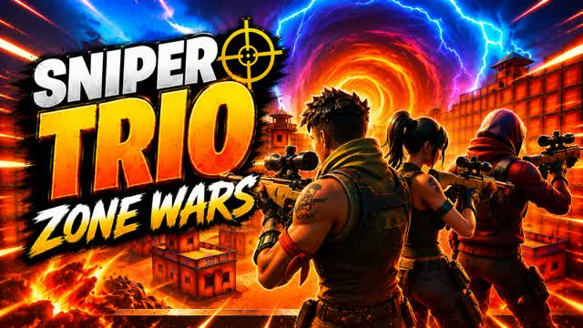 🎯 SNIPER TRIO - ZONE WARS 🌀 — Fortnite Creative map cover art