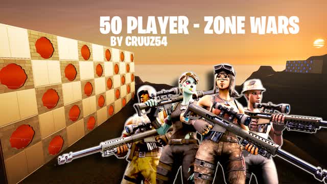 50 Player Zone Wars - Cruuz54 — Fortnite Creative map cover art
