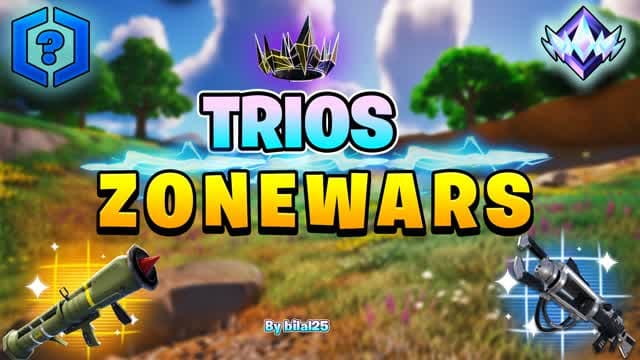 Trios Zone Wars — Fortnite Creative map cover art
