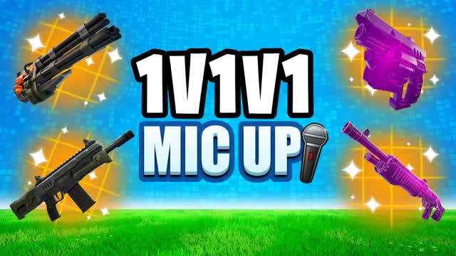 1V1V1 MIC UP RELOAD FREE FOR ALL — Fortnite Creative map cover art