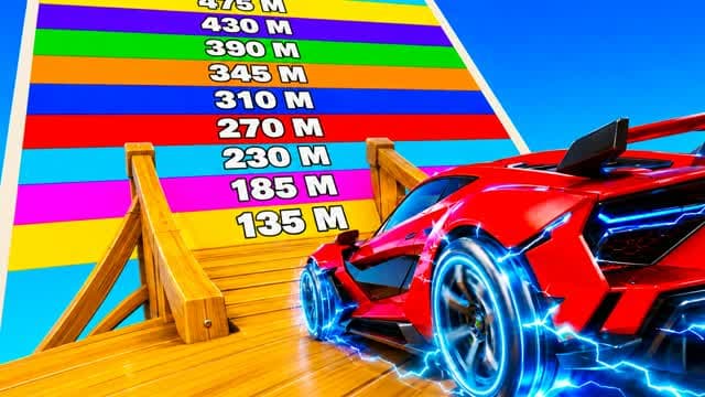 SUPER RAMP CAR BATTLE — Fortnite Creative map cover art