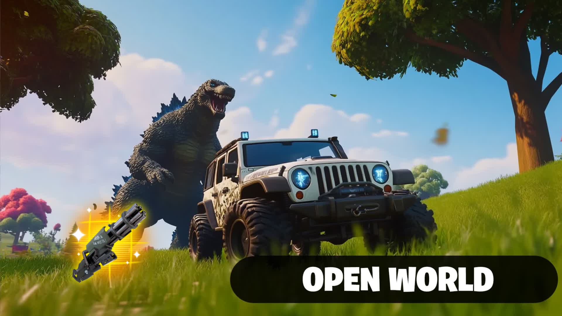 🦖 GODZILLA DRIVE — Fortnite Creative map