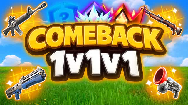 COMEBACK 1v1v1 Practice Free For All — Fortnite Creative map cover art
