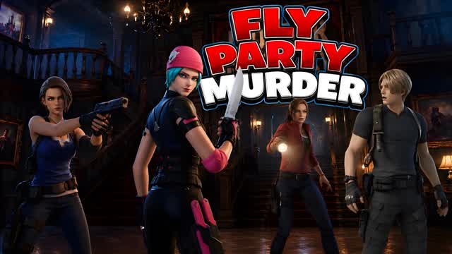 FLY PARTY MURDER — Fortnite Creative map cover art