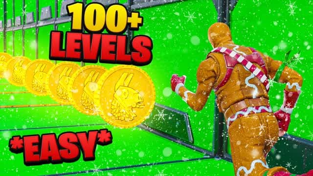CHRISTMAS PARKOUR 100+ 🎅 — Fortnite Creative map cover art