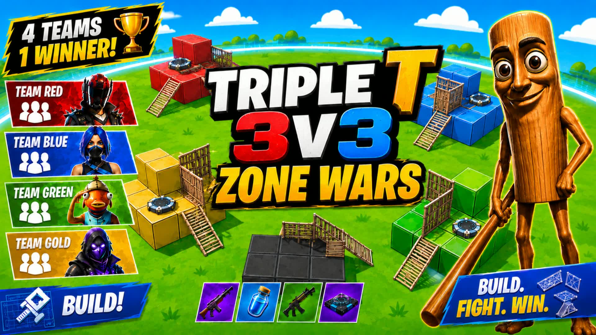 Triple T 3v3 Zonewars — Fortnite Creative map