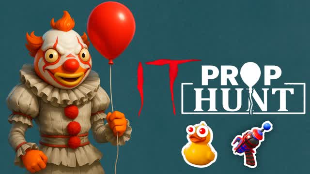 IT - PROP HUNT 🎈 — Fortnite Creative map cover art
