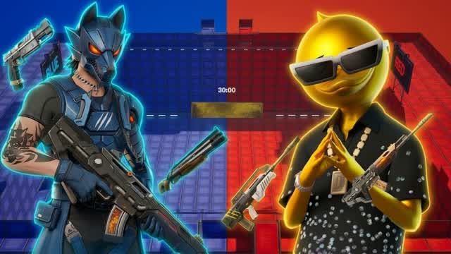 🔴 AGENT vs BOSS: Red vs Blue 🔵 — Fortnite Creative map cover art