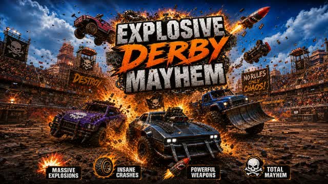 🔥 MAX METAL-FORT DERBY 🔥 — Fortnite Creative map cover art