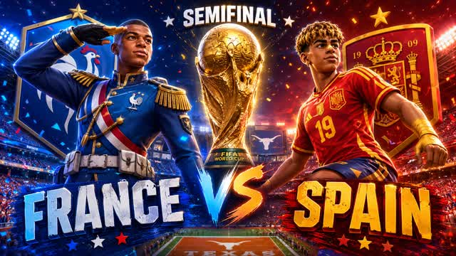 SPAIN vs FRANCE 🌎 SEMIFINAL WORLD CUP — Fortnite Creative map cover art