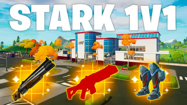STARK 1V1 ALL GUNS & VEHICLES — Fortnite Creative map cover art