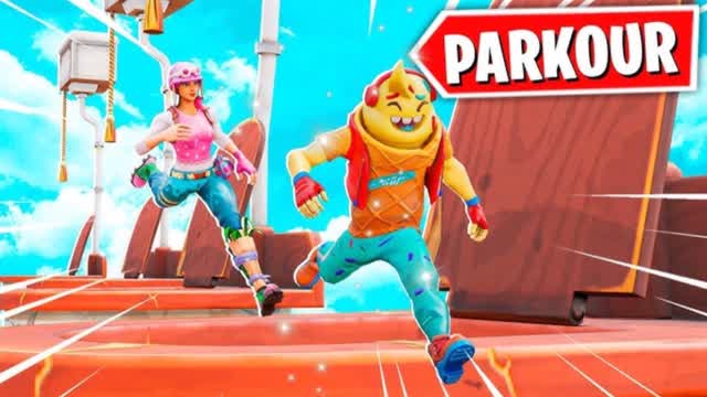 DEFAULT PARKOUR! — Fortnite Creative map cover art