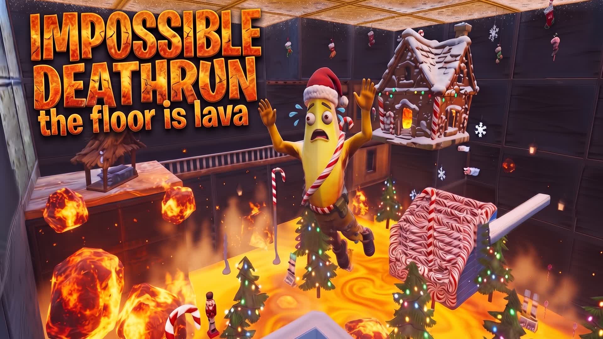 ☠️IMPOSSIBLE DEATHRUN | FLOOR IS LAVA🔥 — Fortnite Creative map