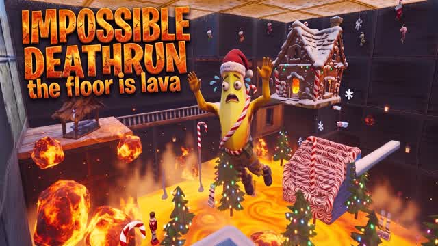 ☠️IMPOSSIBLE DEATHRUN | FLOOR IS LAVA🔥 — Fortnite Creative map cover art