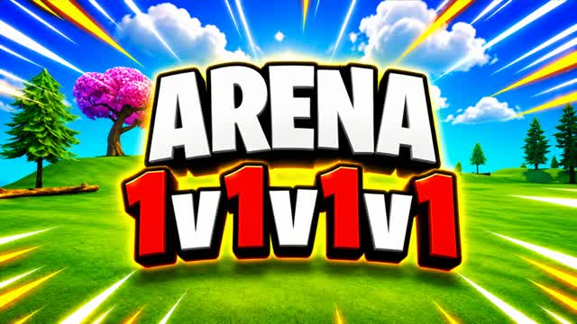 🎲 ARENA MINIGAMES 1v1v1v1 🥇 — Fortnite Creative map cover art