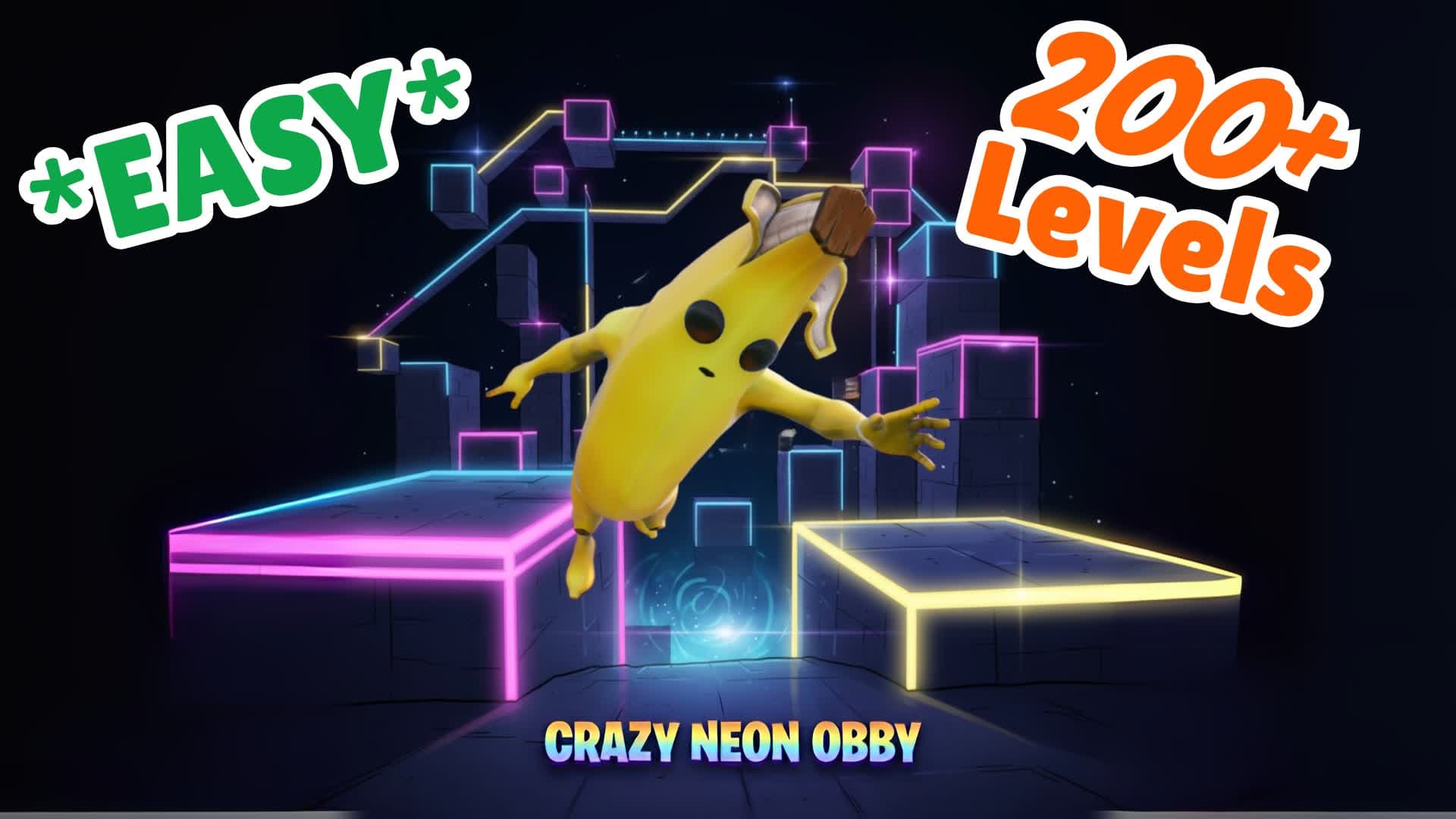 Crazy Neon Obby — Fortnite Creative map