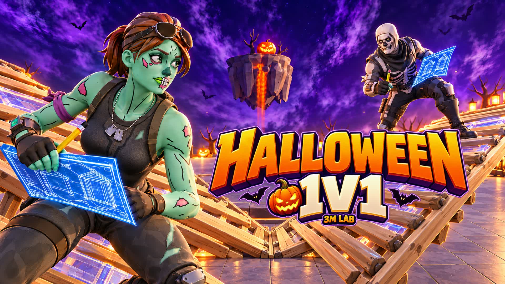 🎃 HALLOWEEN 1V1 👻 — Fortnite Creative map