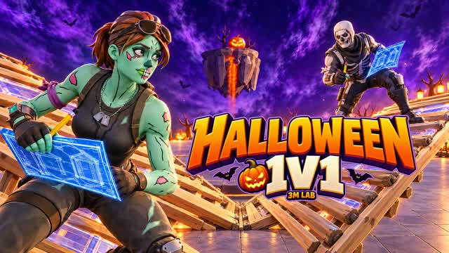 🎃 HALLOWEEN 1V1 👻 — Fortnite Creative map cover art