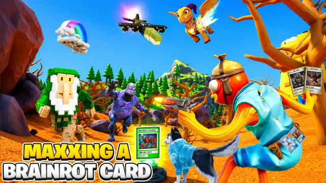 Maxxing a Brainrot Card — Fortnite Creative map
