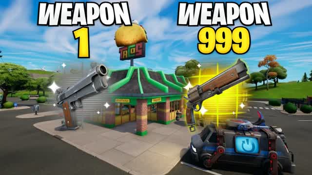 🔥MEGA SUMMER ONE SHOT🎯 GUN GAME⭐️ — Fortnite Creative map cover art