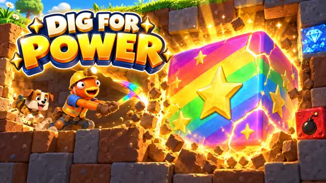 ⛏️ DIG FOR POWER +1 each second — Fortnite Creative map
