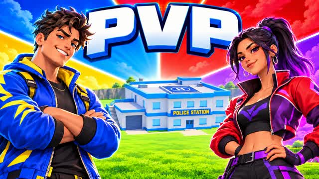 POLICE STATION PVP — Fortnite Creative map
