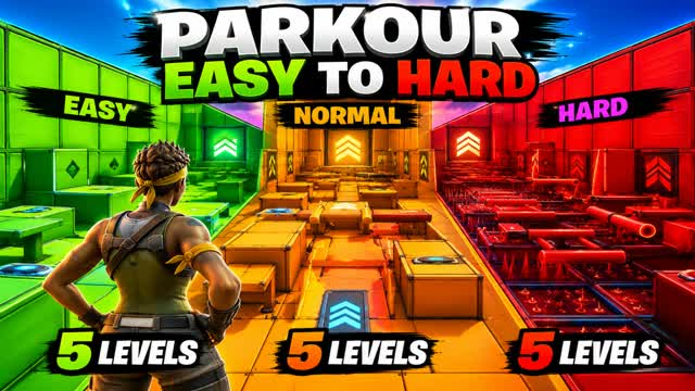 WORDL PARKOUR EASY TO HARD — Fortnite Creative map