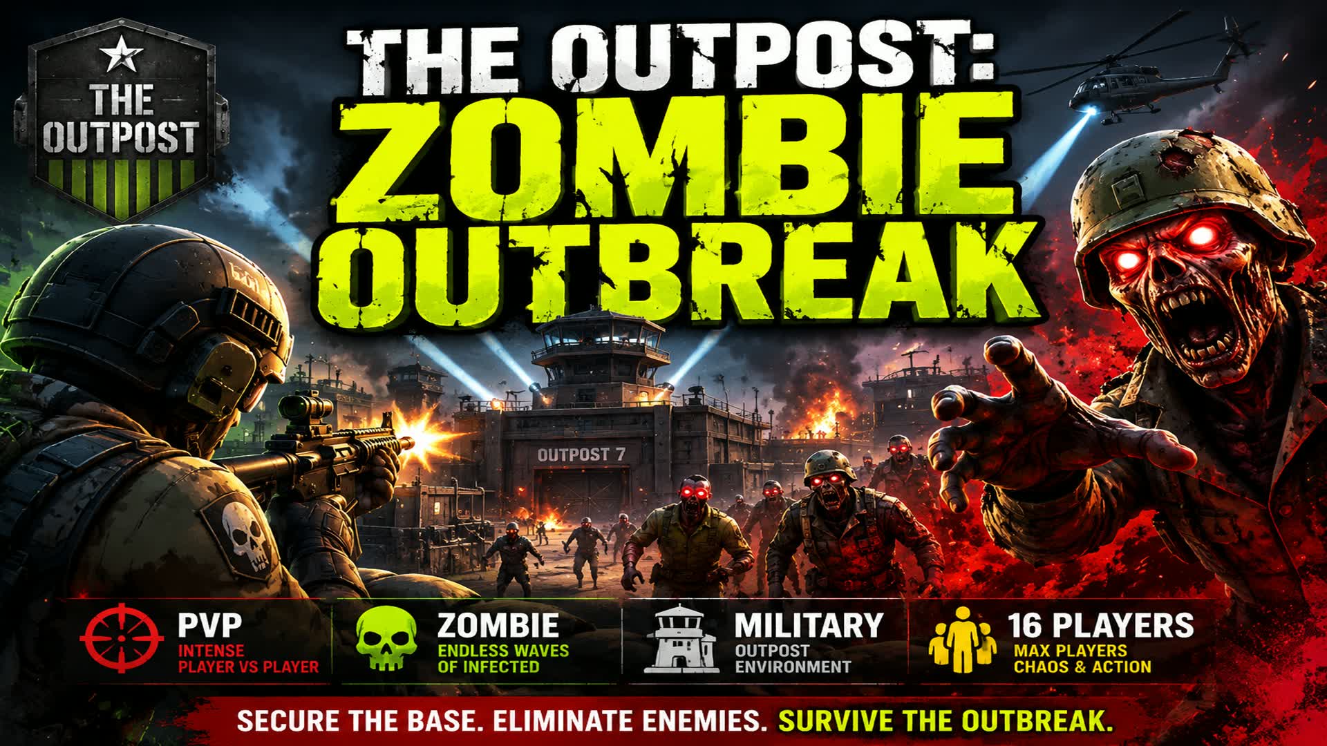 The Outpost 🧟 Zombie Outbreak — Fortnite Creative map