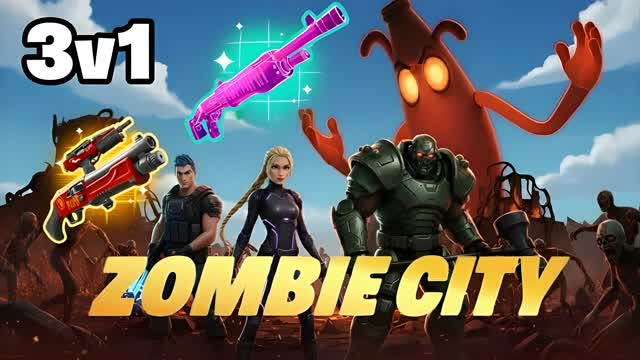 ZOMBIE CITY 3V1 — Fortnite Creative map cover art