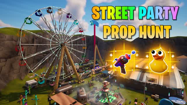 STREET PARTY PROP HUNT CACHE CACHE — Fortnite Creative map cover art