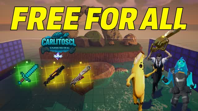 CarlitosCL 12 Players Free For All — Fortnite Creative map cover art