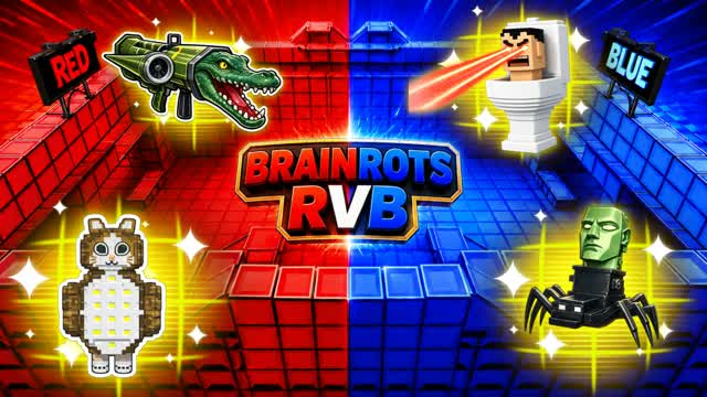BRAINROTS RED VS BLUE 🔴🔵 — Fortnite Creative map cover art