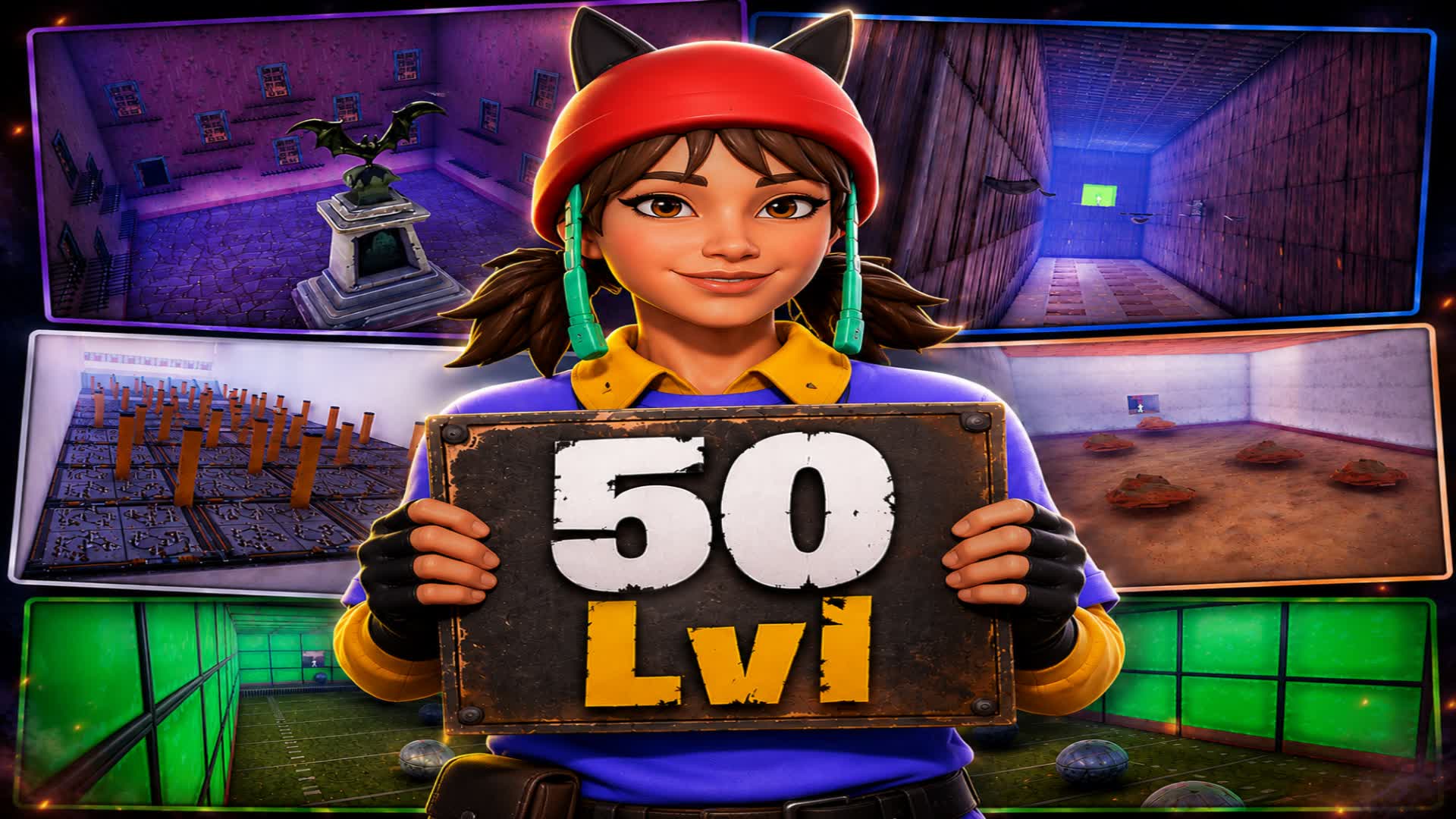 HS 50 LEVELS parkour (9837) — Fortnite Creative map