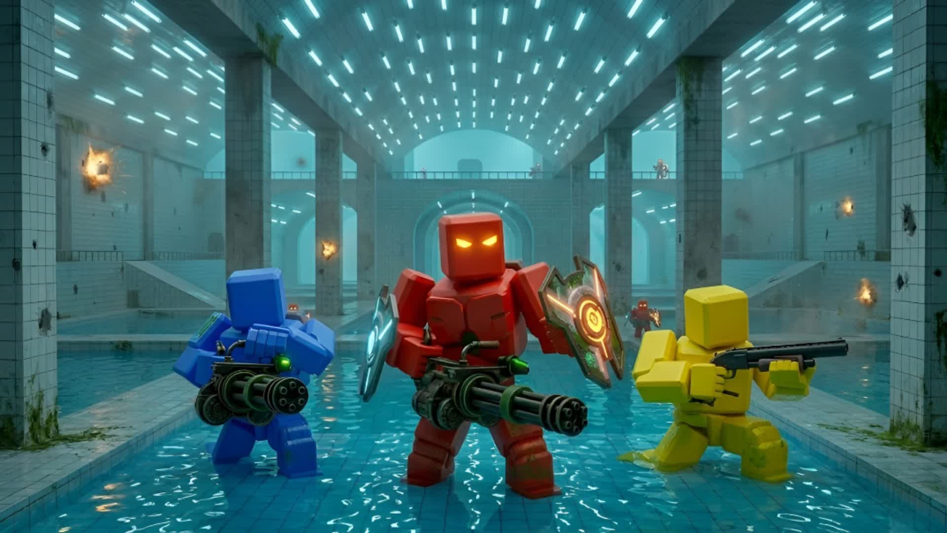 HUGE RED VS BLUE 🔴🔵 BATTLE ZONE ⚔️ — Fortnite Creative map