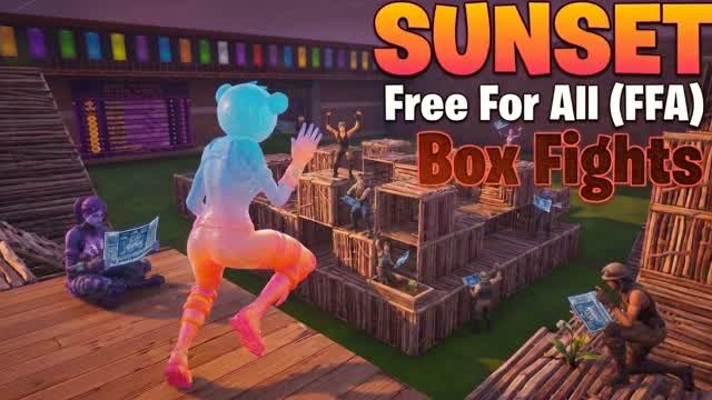 SUNSET Free for All (FFA) Box Fights — Fortnite Creative map cover art