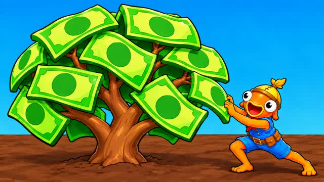Grow A Money Garden — Fortnite Creative map cover art