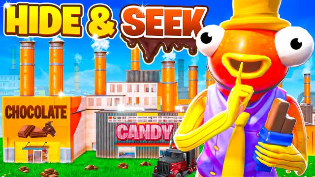 🍫🍭 CANDY FACTORY HIDE AND SEEK 🍰🍬 — Fortnite Creative map