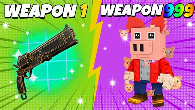 ⭐ULTIMATE BRAINROT GUN GAME⭐ONE SHOT🎯 — Fortnite Creative map cover art