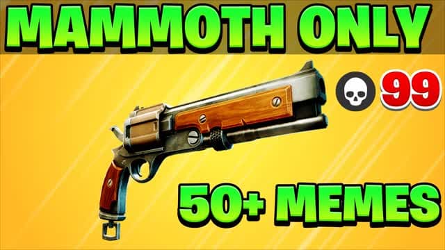 🔥 One Shot Mammoth 50+ MEMES — Fortnite Creative map cover art