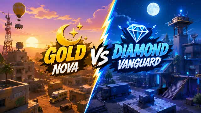 🌙 GOLD NOVA VS DIAMOND VANGUARD 💎 — Fortnite Creative map cover art