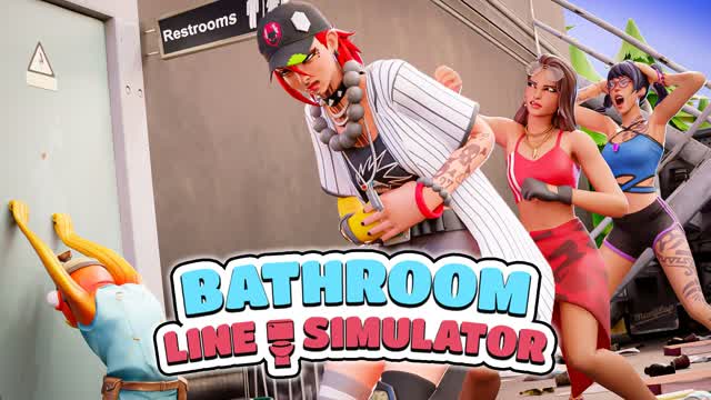 🚽 BATHROOM LINE SIMULATOR — Fortnite Creative map
