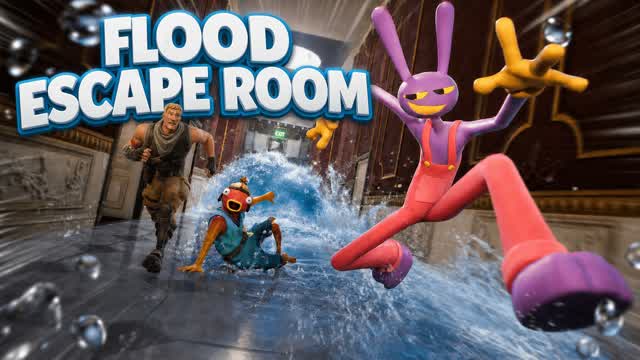 🌊 FLOOD ESCAPE ROOM 🧠 — Fortnite Creative map