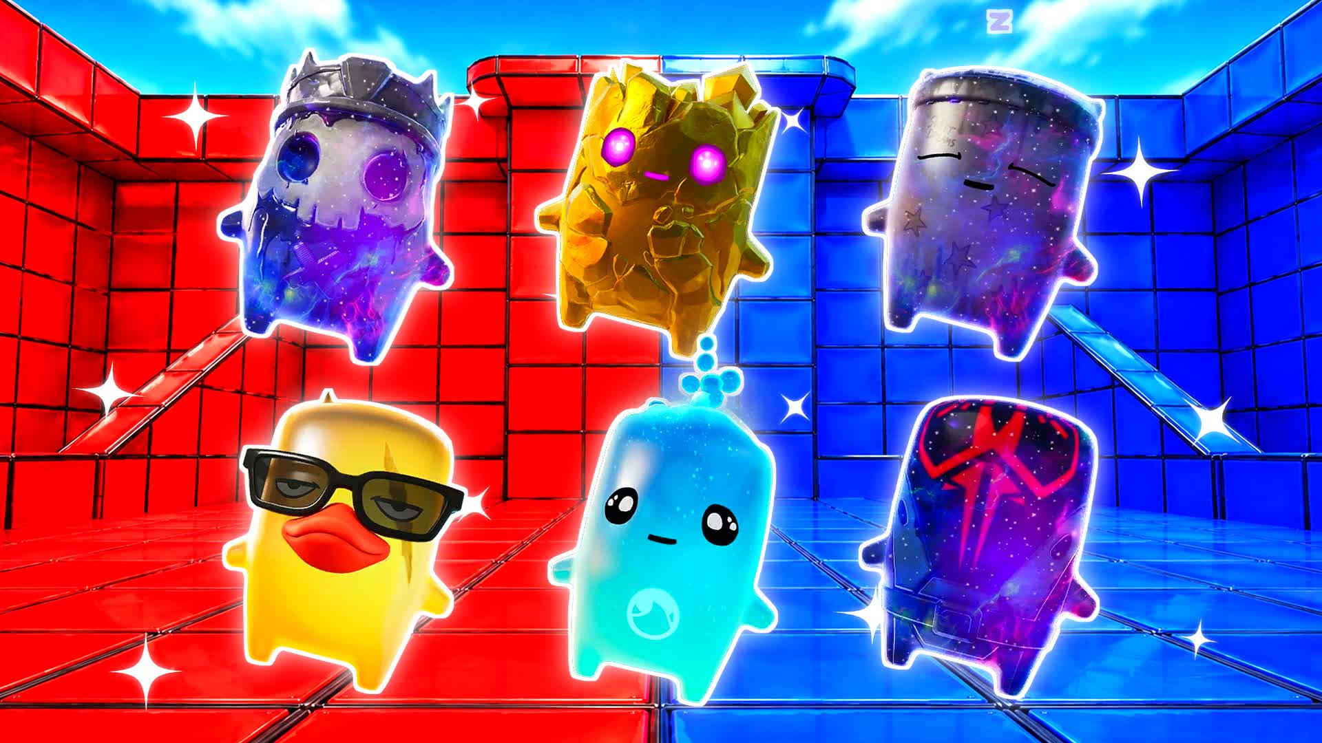 BLUE VS RED CLEAR HORIZON 🔵🔴 — Fortnite Creative map