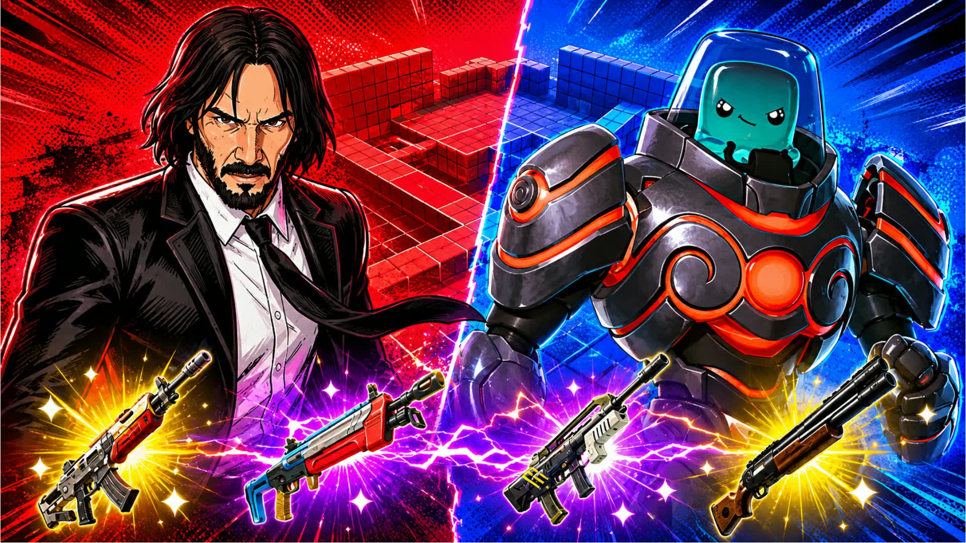 RED VS BLUE BIG PENZ — Fortnite Creative map