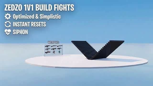 1V1 BUILD FIGHTS [ZEDZO] — Fortnite Creative map cover art
