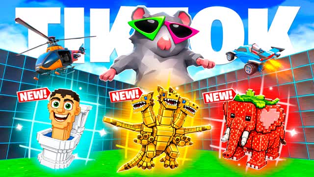 TIKTOK 1V1 ALL GUNS & MEMES 🐭 — Fortnite Creative map cover art