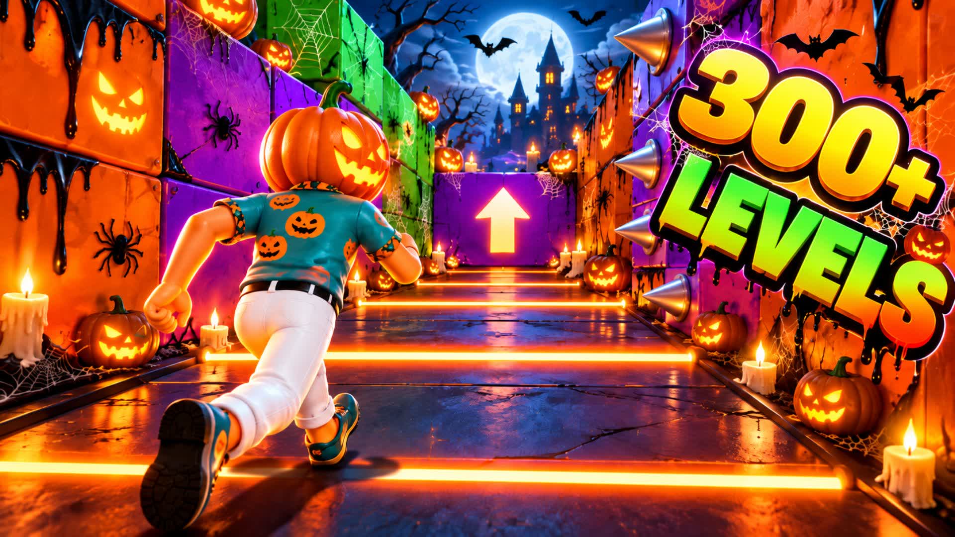 PUMPKIN DEATHRUN 300+ LEVELS — Fortnite Creative map