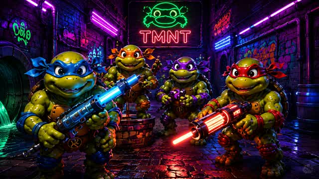 ULTRA 99 TURTLES ⭐ TMNT ⭐ ALL GUNS 💥 — Fortnite Creative map cover art