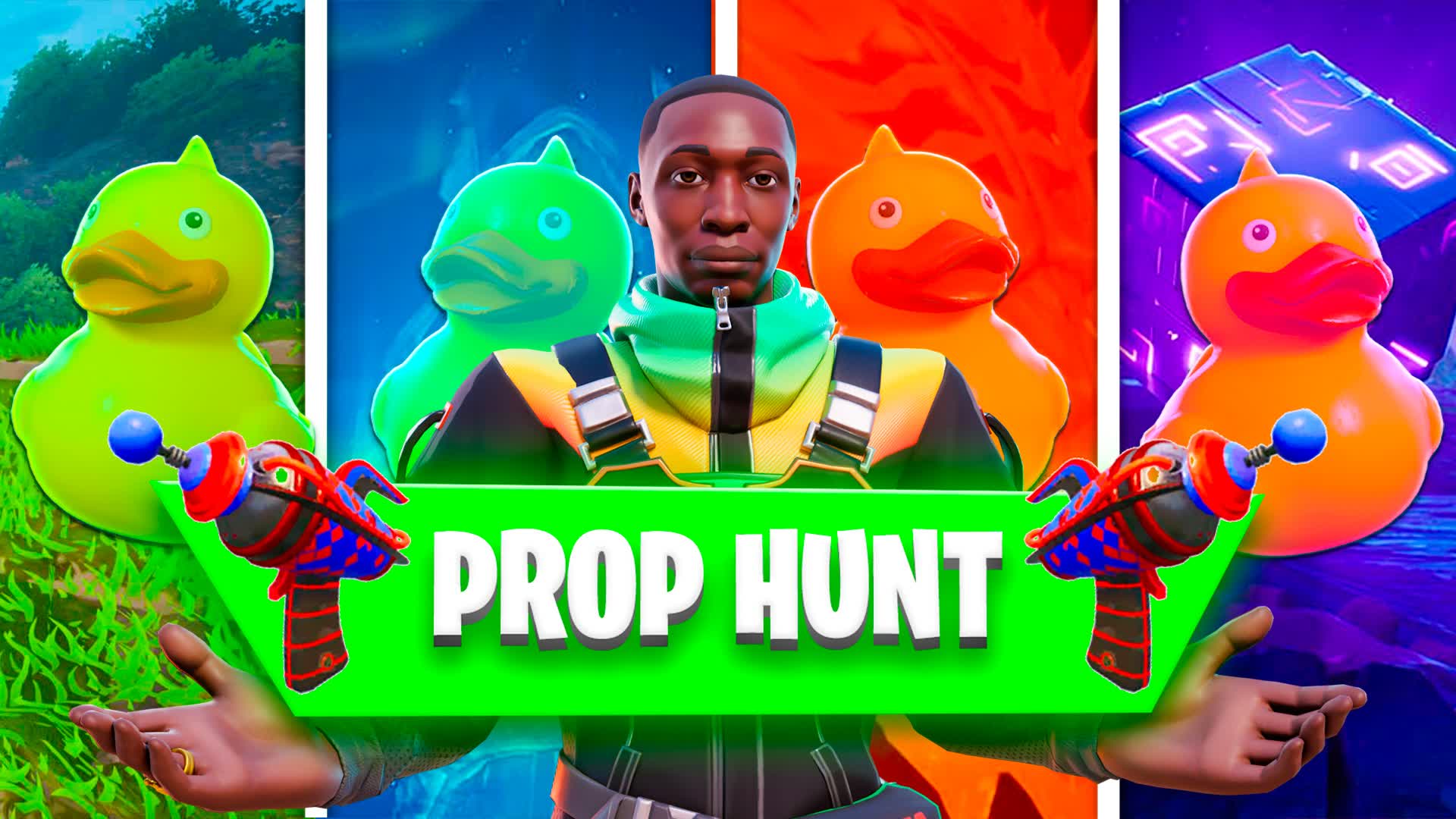 HIDE AND SEEK COLORS PROP HUNT — Fortnite Creative map