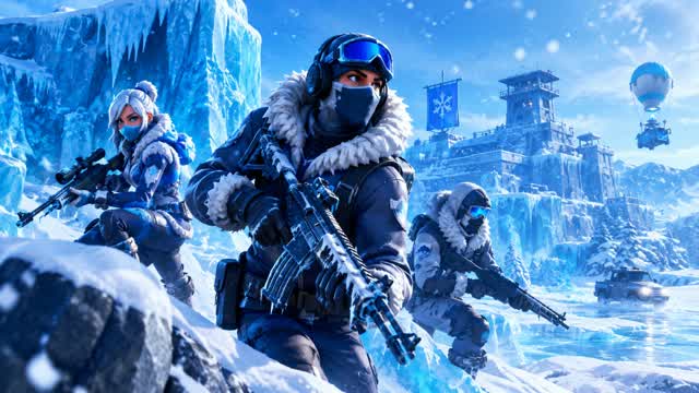 glacial pvp 16 players — Fortnite Creative map cover art